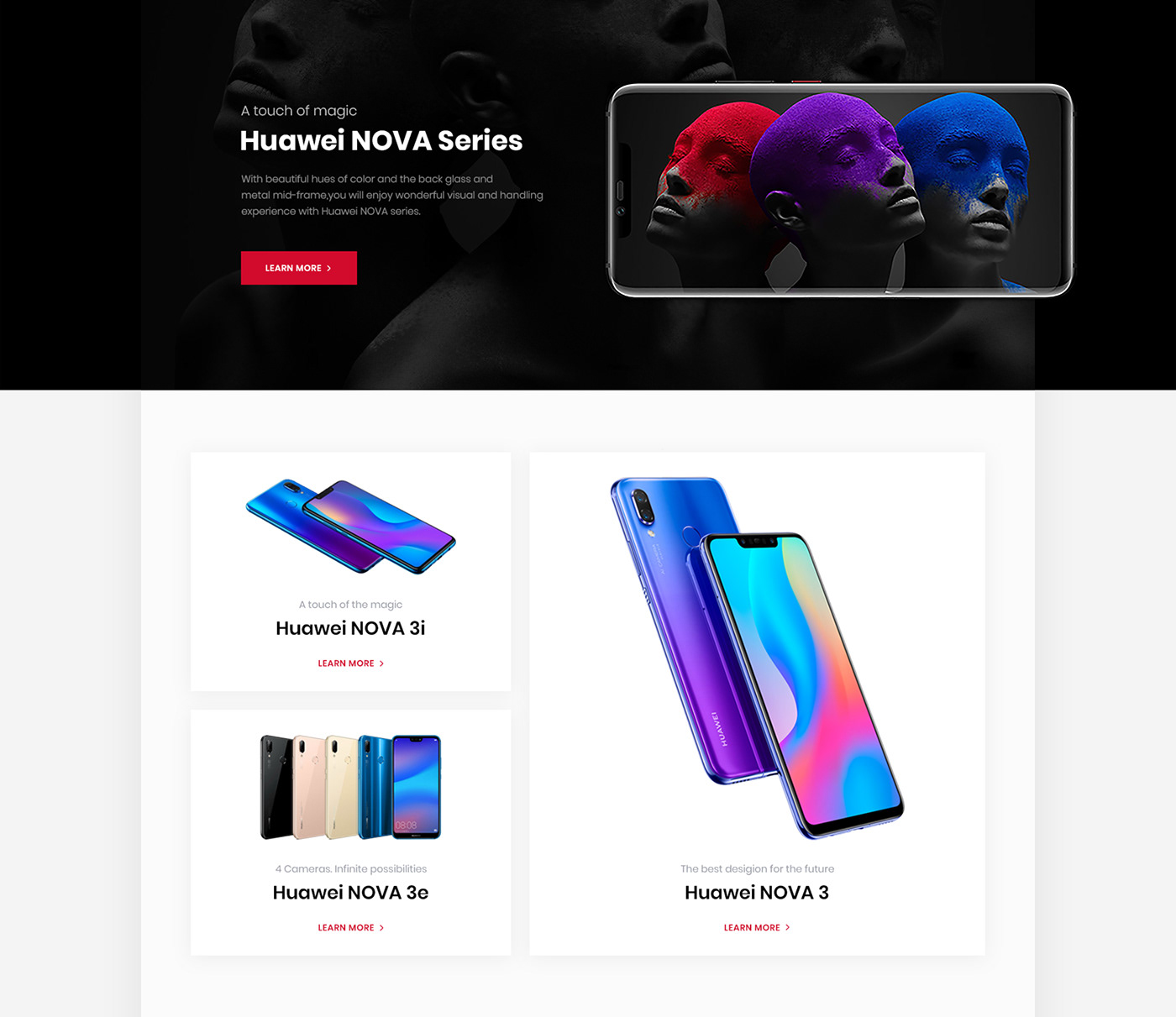 Web Design  online store ui ux huawei Web Store design phone mobile concept store