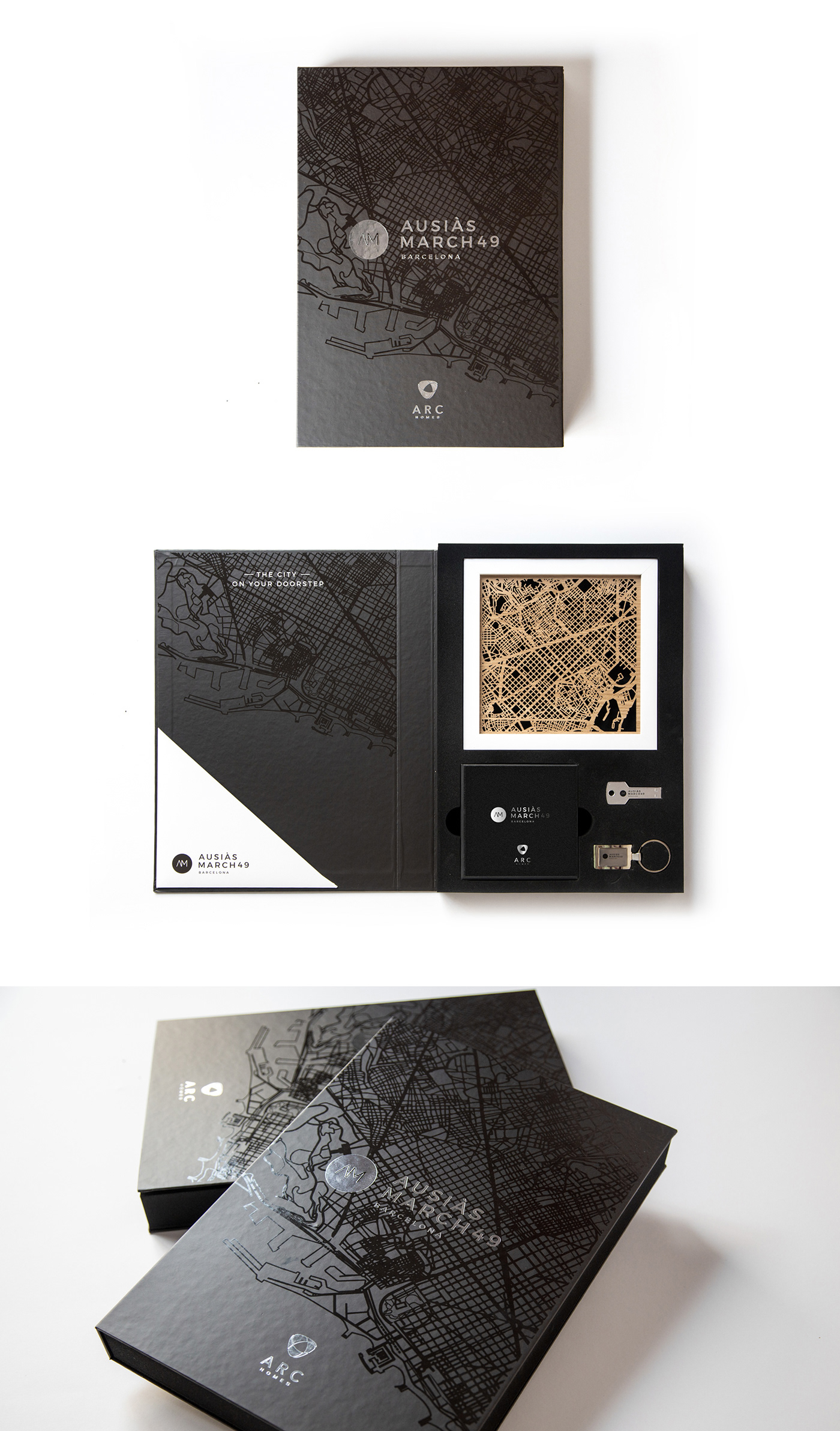 barcelona barcelona design box brand identity design diseño gráfico graphic design  Packaging real estate