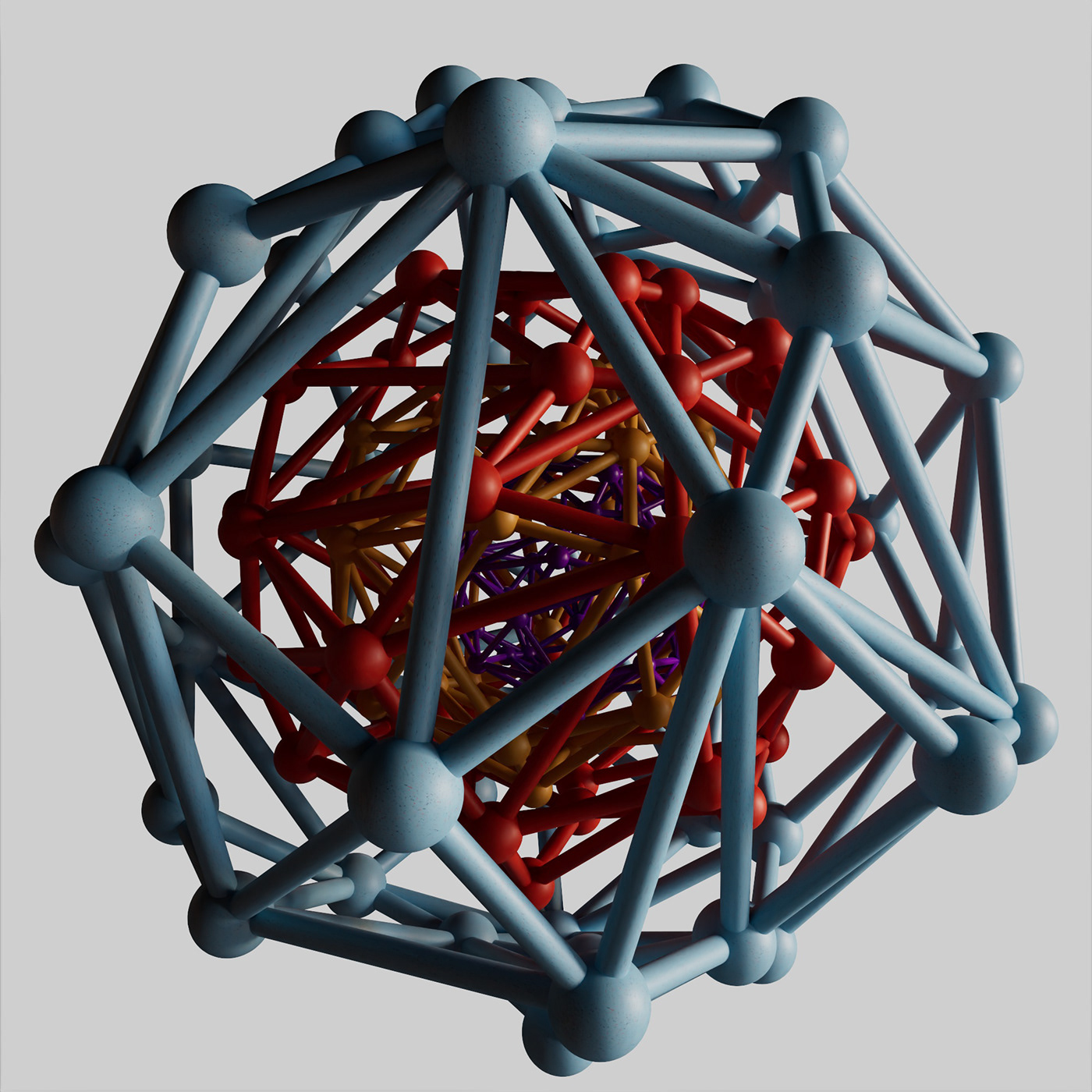 3D Render atom science abstract artwork concept art