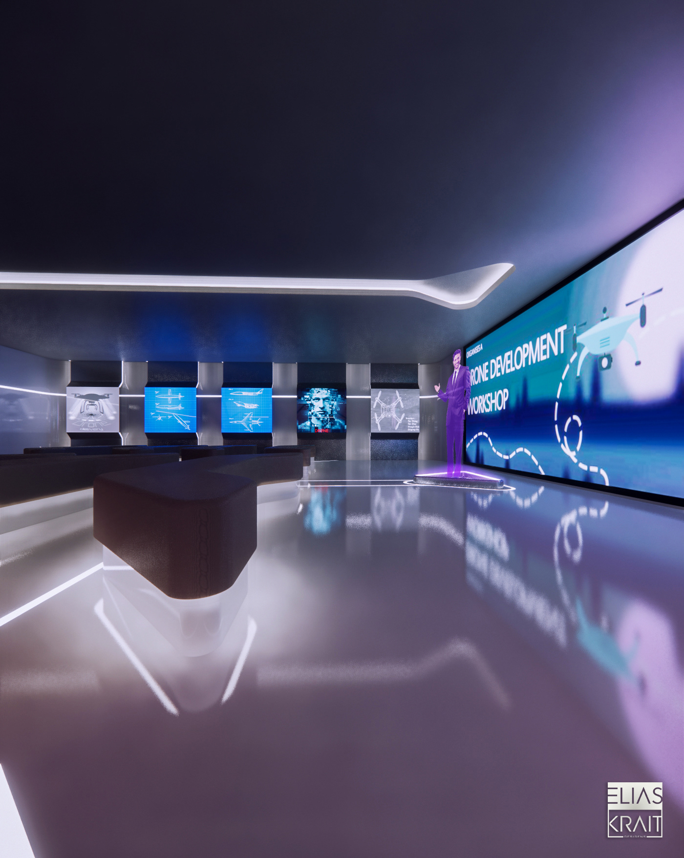 drones futuristic graduation project high-tech interior design  modern Technology