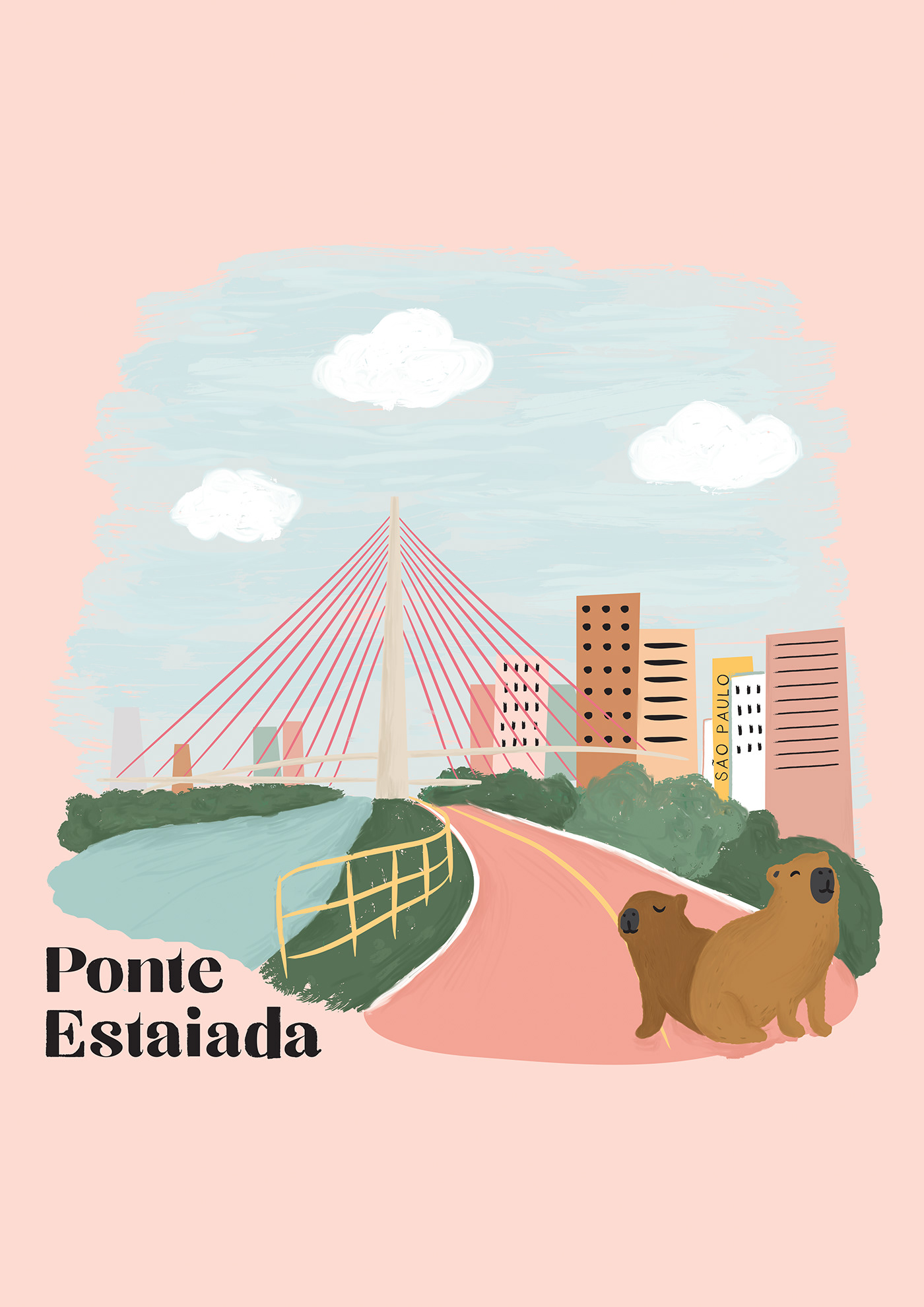 cidades brasileiras ilustração Digital pelourinho são paulo Farol da Barra Brasil cidades ilustração de cidades Curitiba copacabana