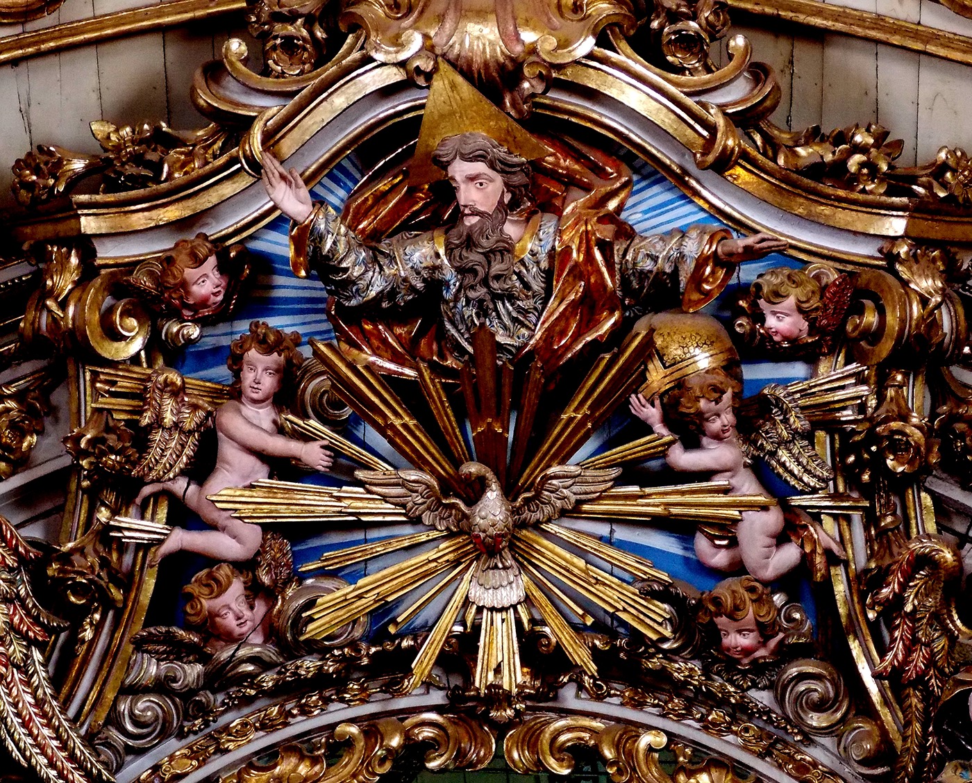 church baroque religious saint angel architecture art Brazil chandelier nightlights