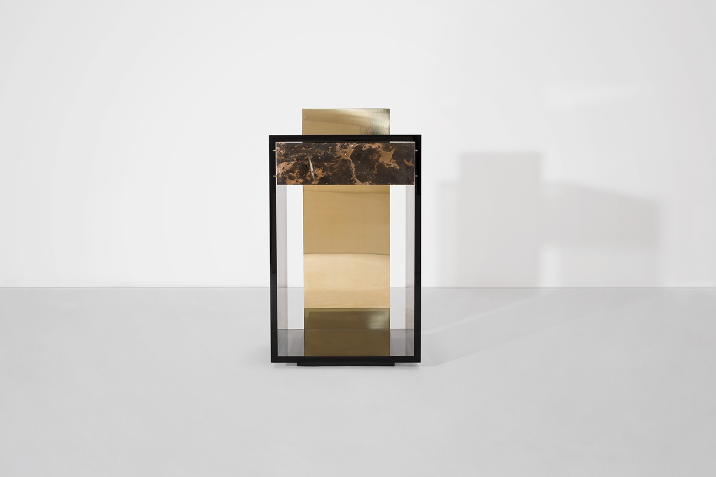Michelangelo marble mirror acrylic glass oak brass Marble furniture contemporary design Shrine