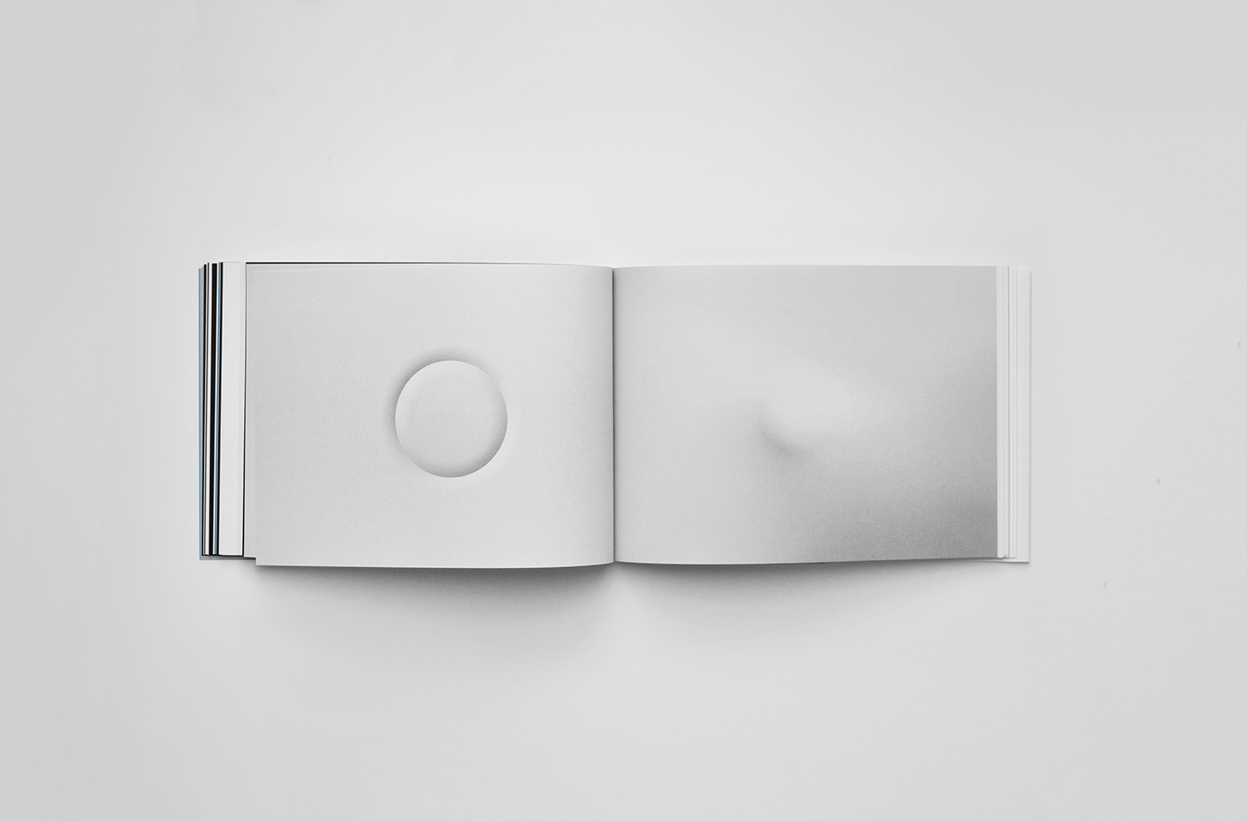 thesis book cover embossed tactile research editorial 3D pale minimal