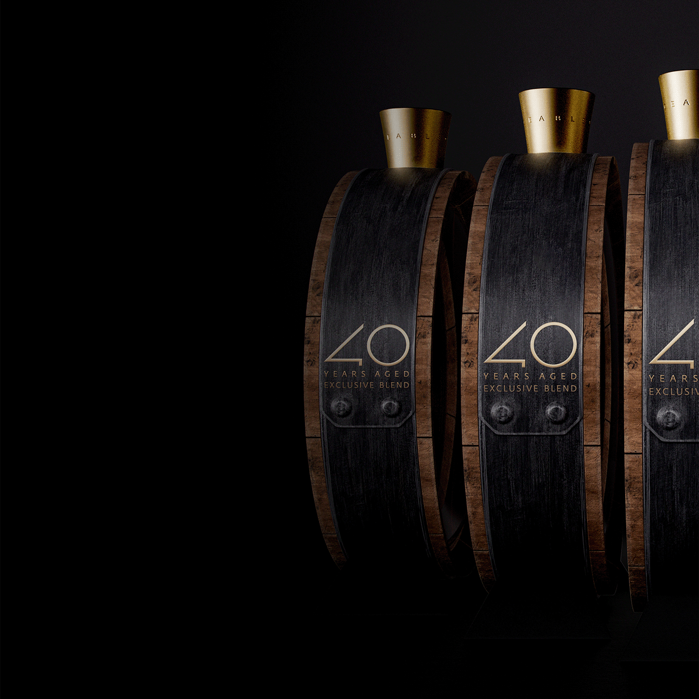 Whiskey bottle Packaging Render visualization Spirits Packaging alcohol beverage packaging design wood