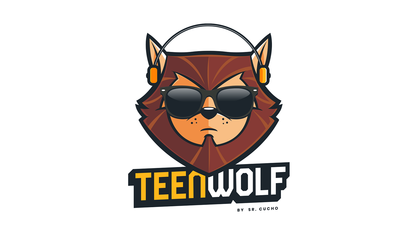 branding  cartoon Character ILLUSTRATION  lettering logo movie teen TeenWolf wolf