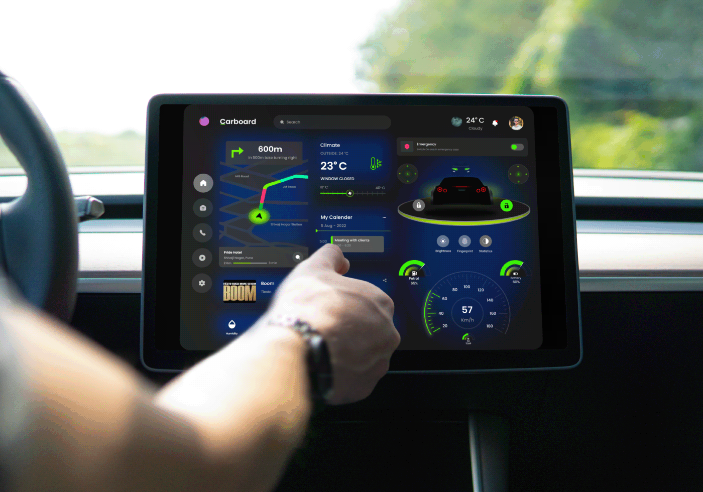 dashboard Car UI car UI/UX ui design Figma user interface navigation media
