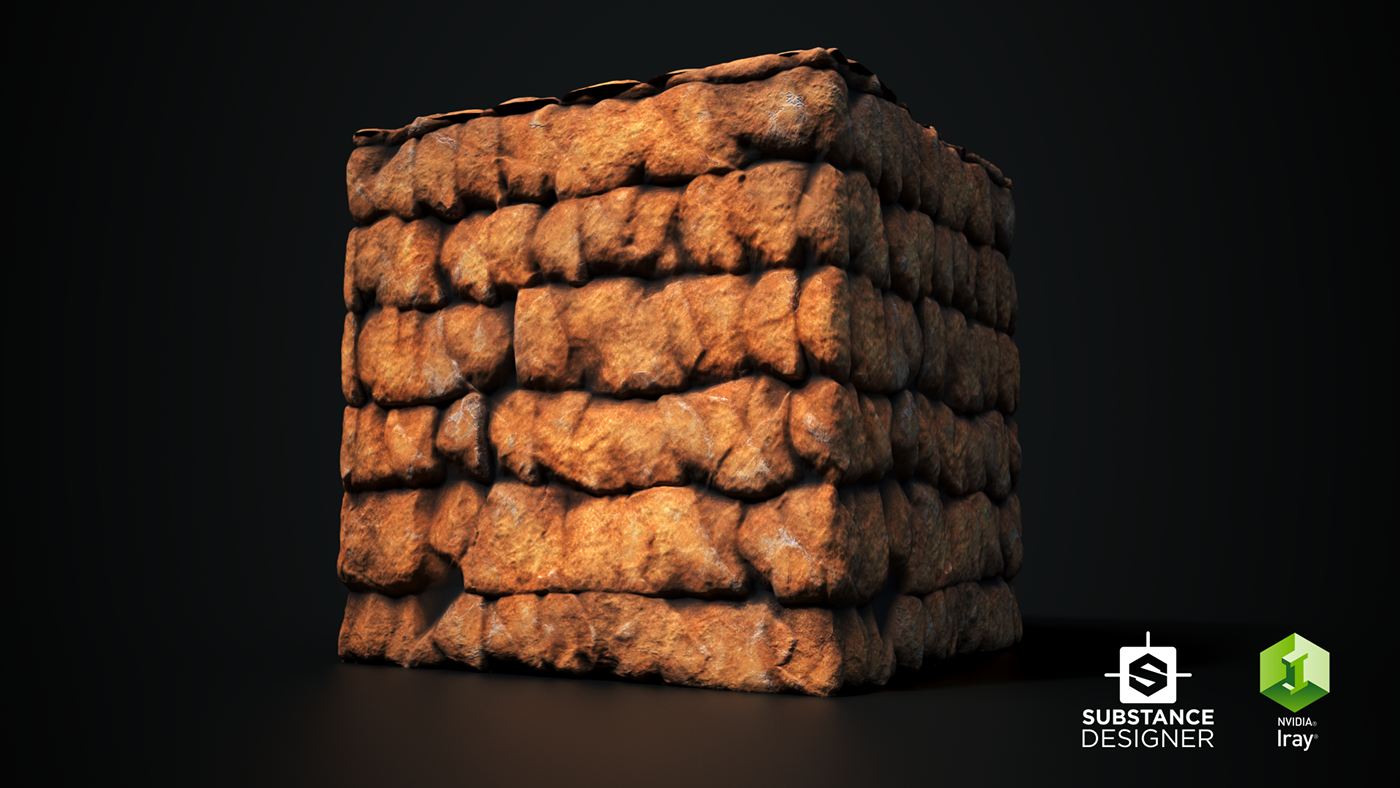 game environment texturing substance substance designer  toolbag wall Game Art