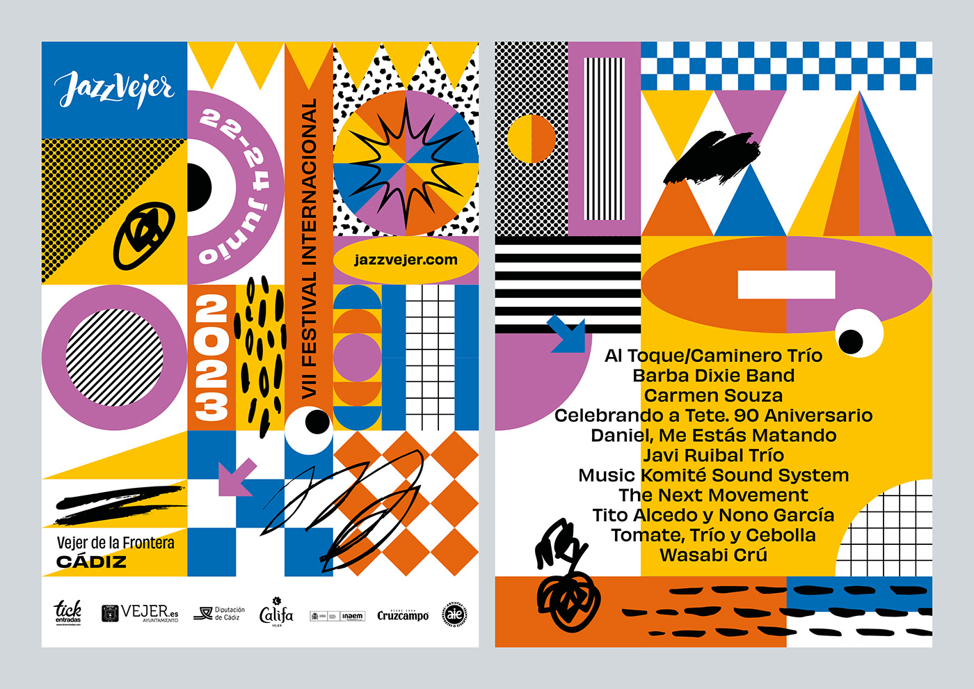 jazz music visual identity abstract brand identity branding  Entertainment festival geometric identity
