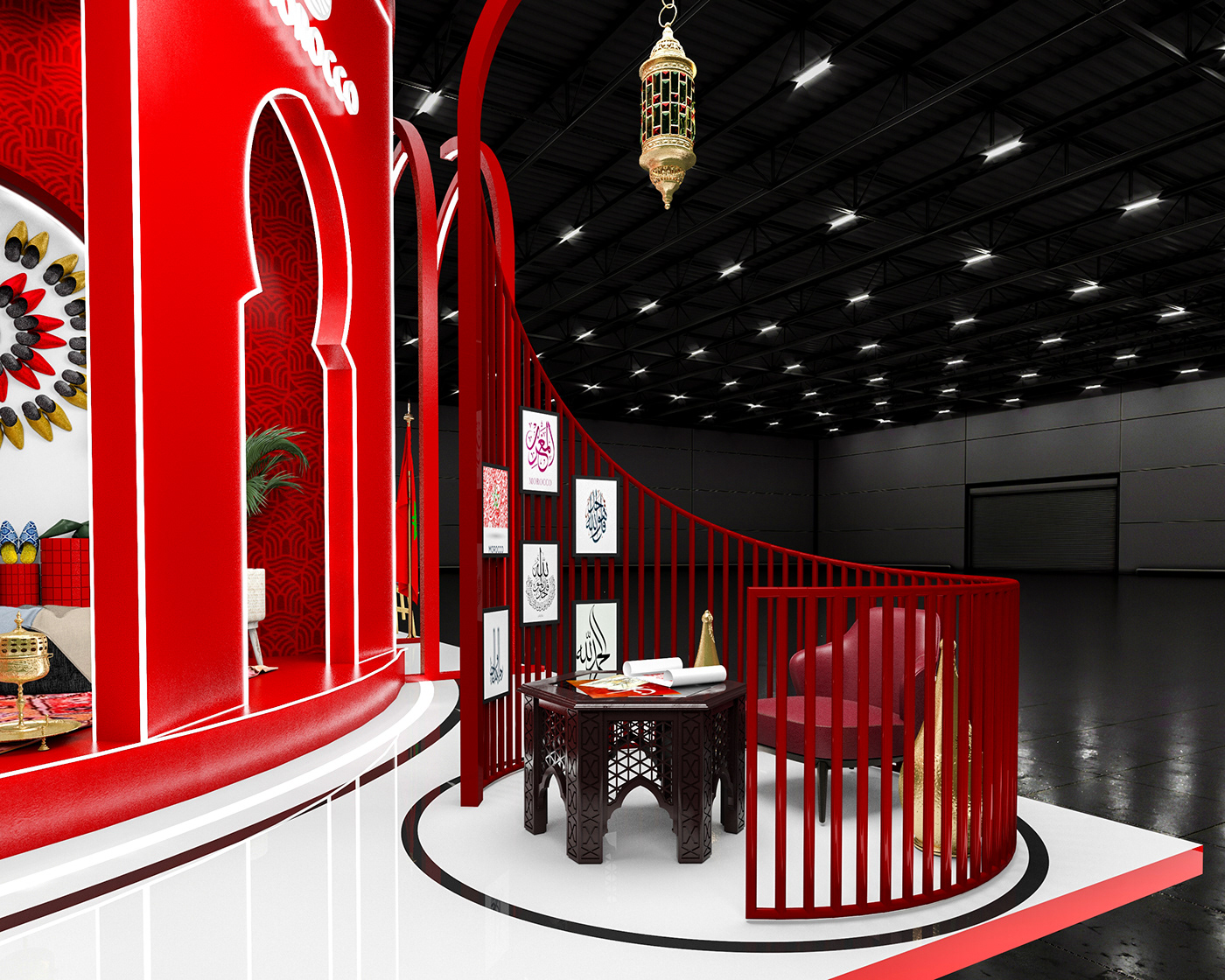 Morocco wtm Exhibition  Exhibition Design  booth exhibition stand expo WTMLondon KINGDOMOFLIGHT ONMT