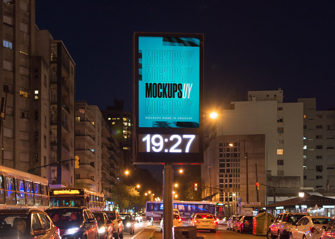 Mockup Montevideo uruguay mockupsuy ómnibus mockup Poster Mockup