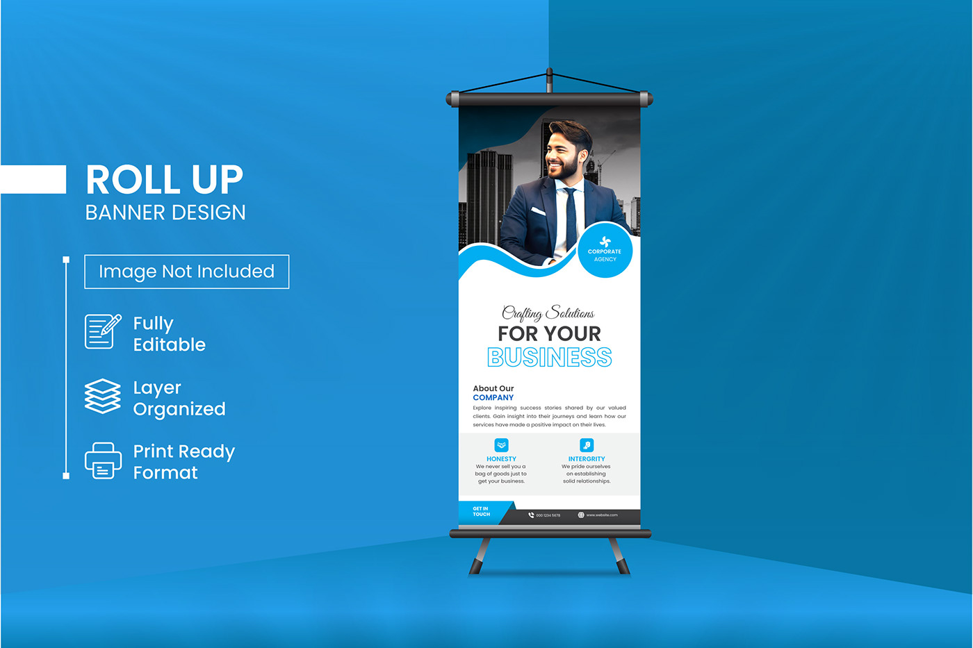 rollup banner flyer brochure roll up banner design Roll Up corporate business Graphic Designer