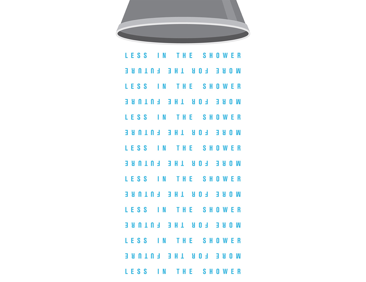 WWF water conservation MediaCorp YoungLions submission showerhead bucket minimal poster Competition