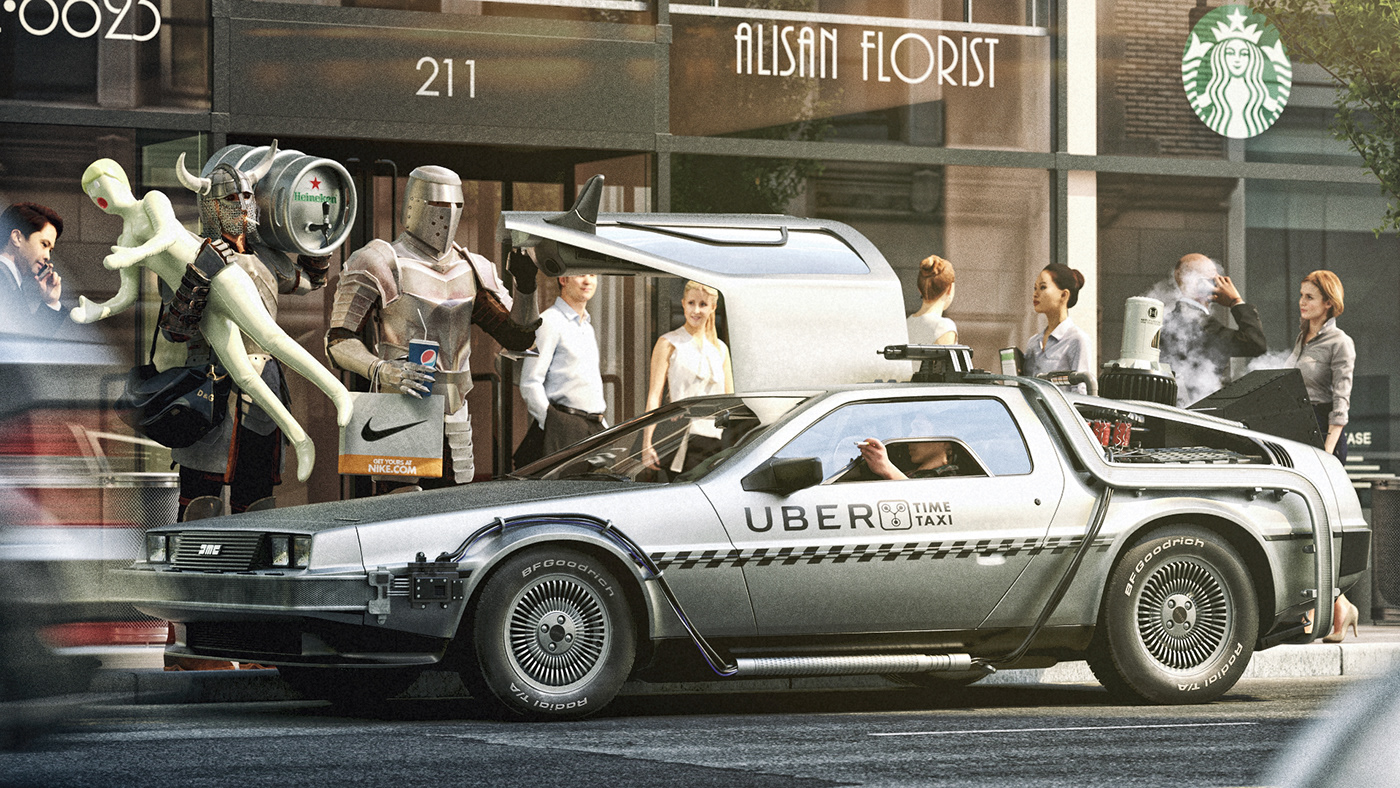 DeLorean Nike Uber