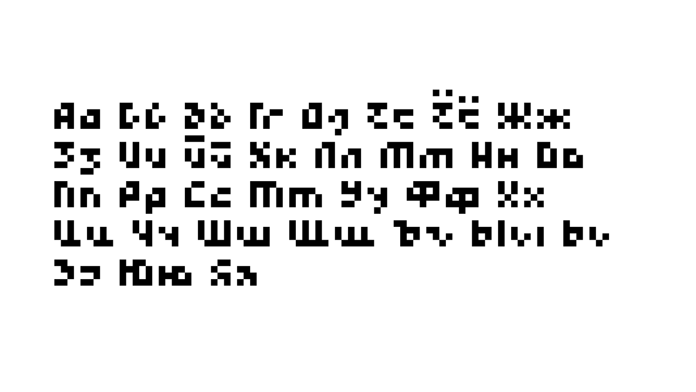 SMPL font Cyrillic characters