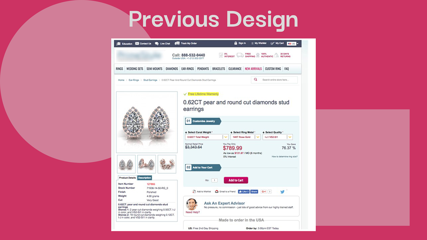 Jewellery design UI/UX ui design Web Figma Web Design  ux user experience landing page
