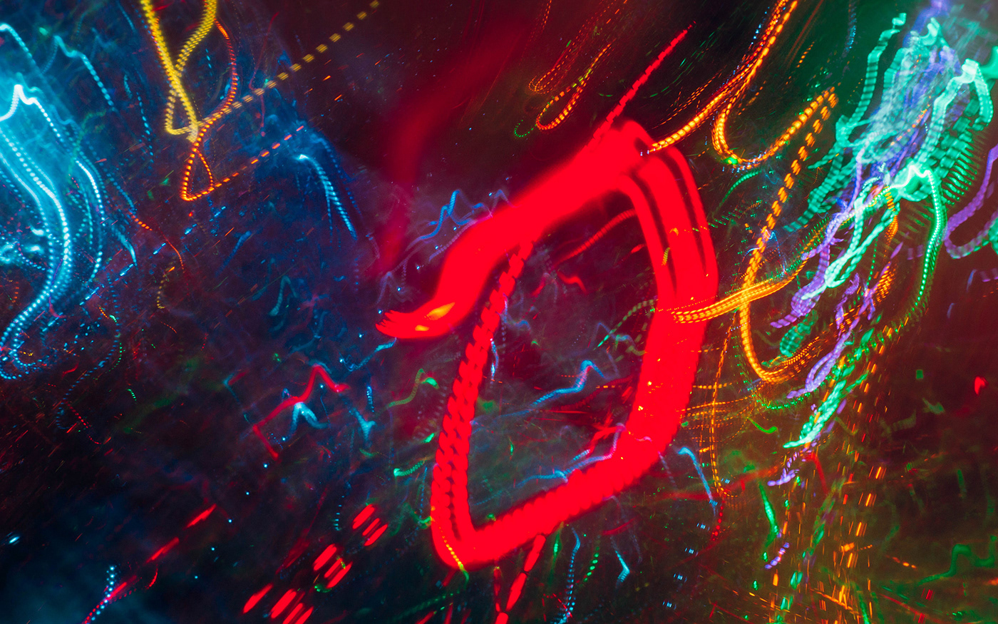 abstract glow light neon night Photography  shutter speed fast