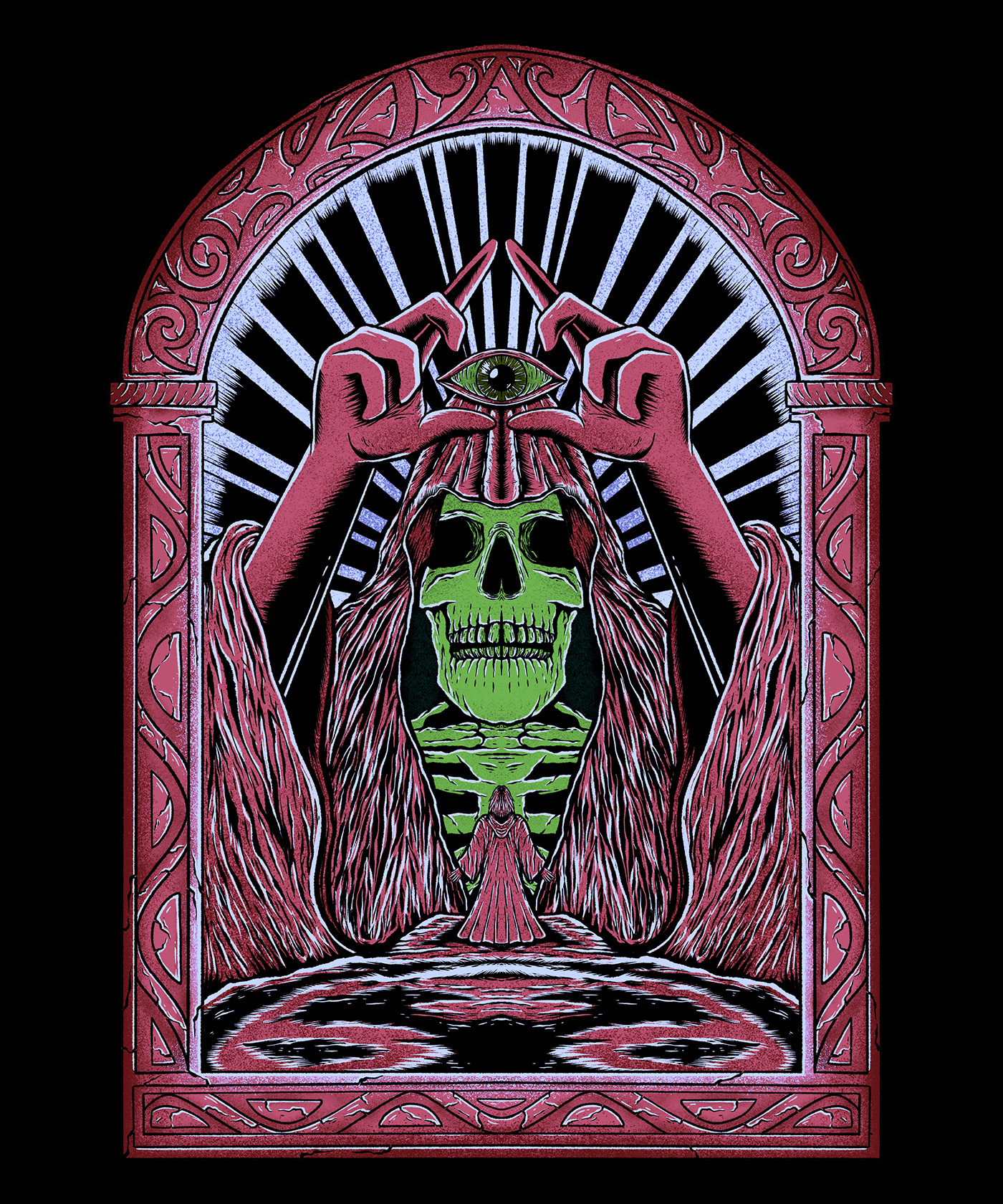 artwork for sale design merch for sale eyes grim reaper illuminati ILLUSTRATION  merchanidse design skull T Shirt t shirt design