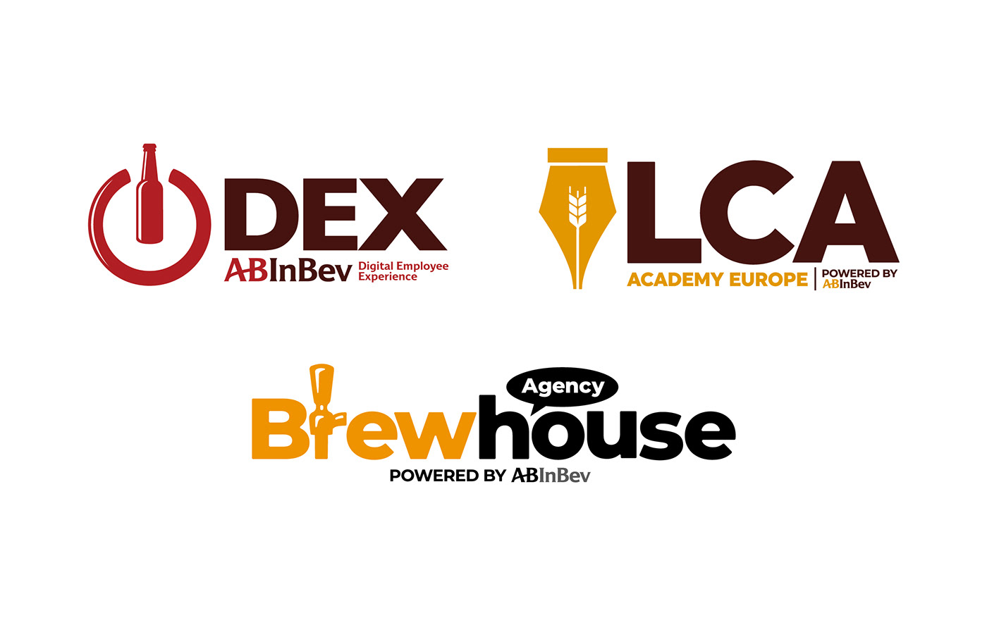 beer beer brand beer logo brand identity brewery Corporate Identity Double meaning Logo Design negative space AB Inbev