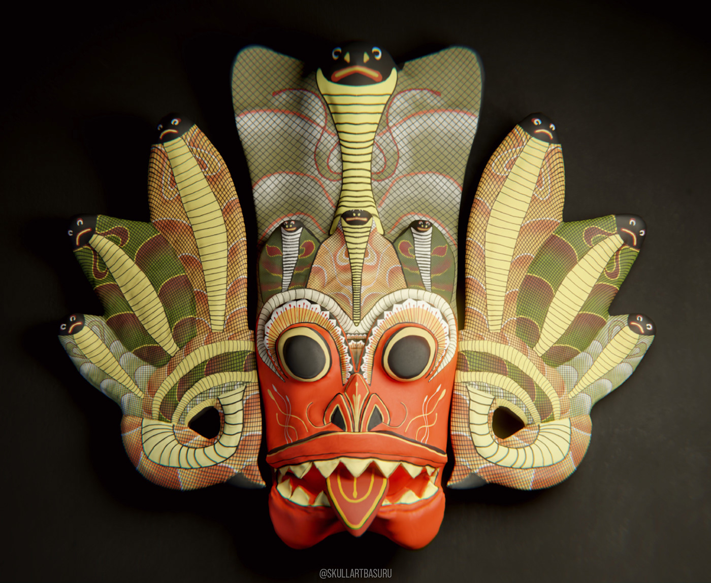3D Ancient asia blender history masks nft photoshop sculpture Sri lanka