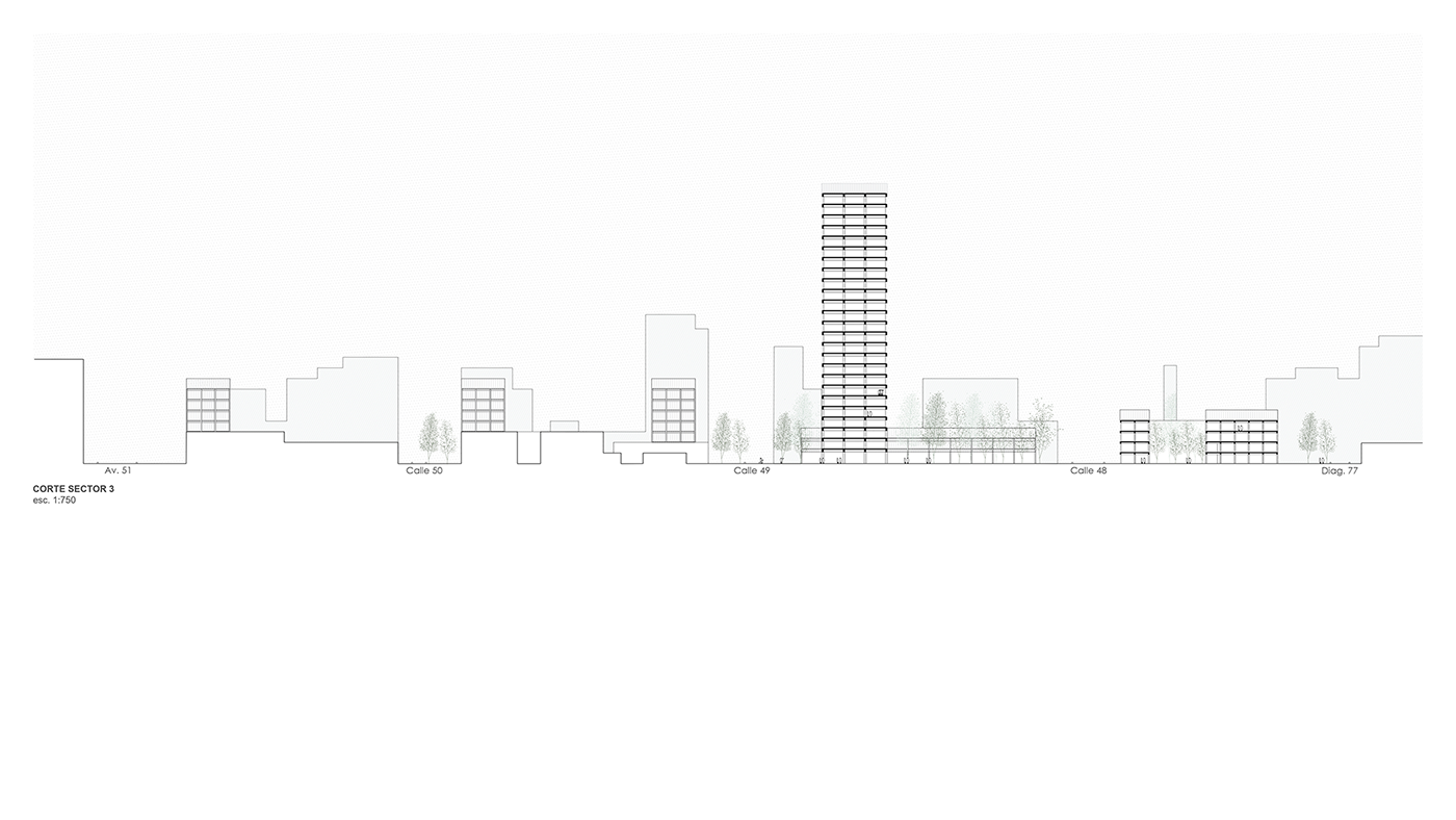 proyecto urbano UNLP collage digital arquitectura