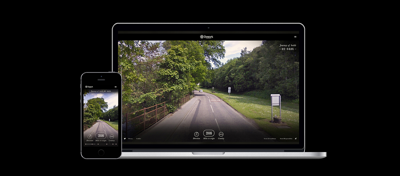 Dewars Whisky digital mobile desktop storytelling   interactive design Web Experience
