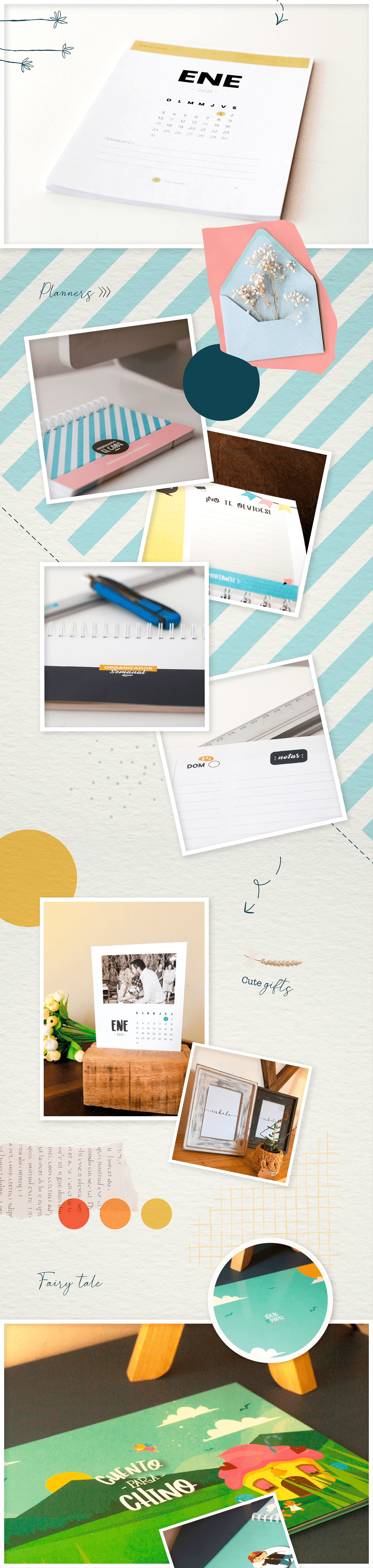 diaries planner calendar notebook journal editorial Graphic Designer visual identity organization cute