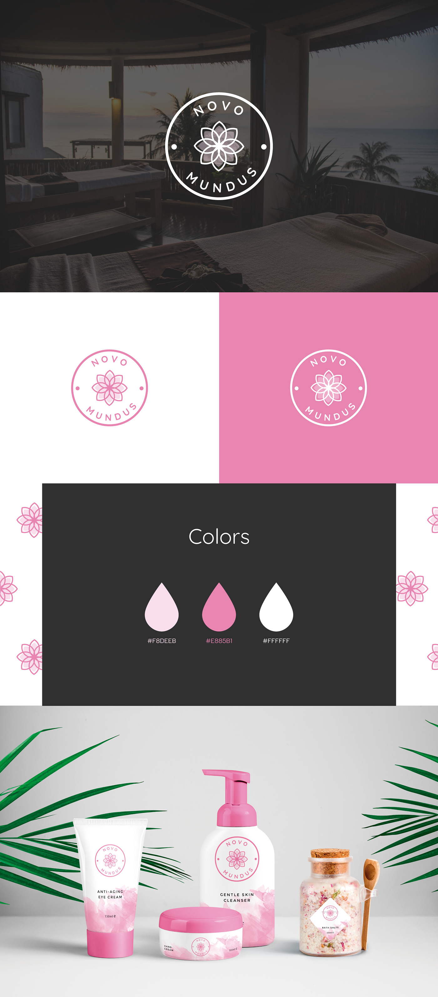 logo Logo Design brand Spa pink Illustrator packaging design