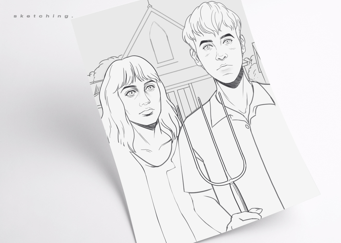Netflix TVseries concept art Draft gif Character american gothic
