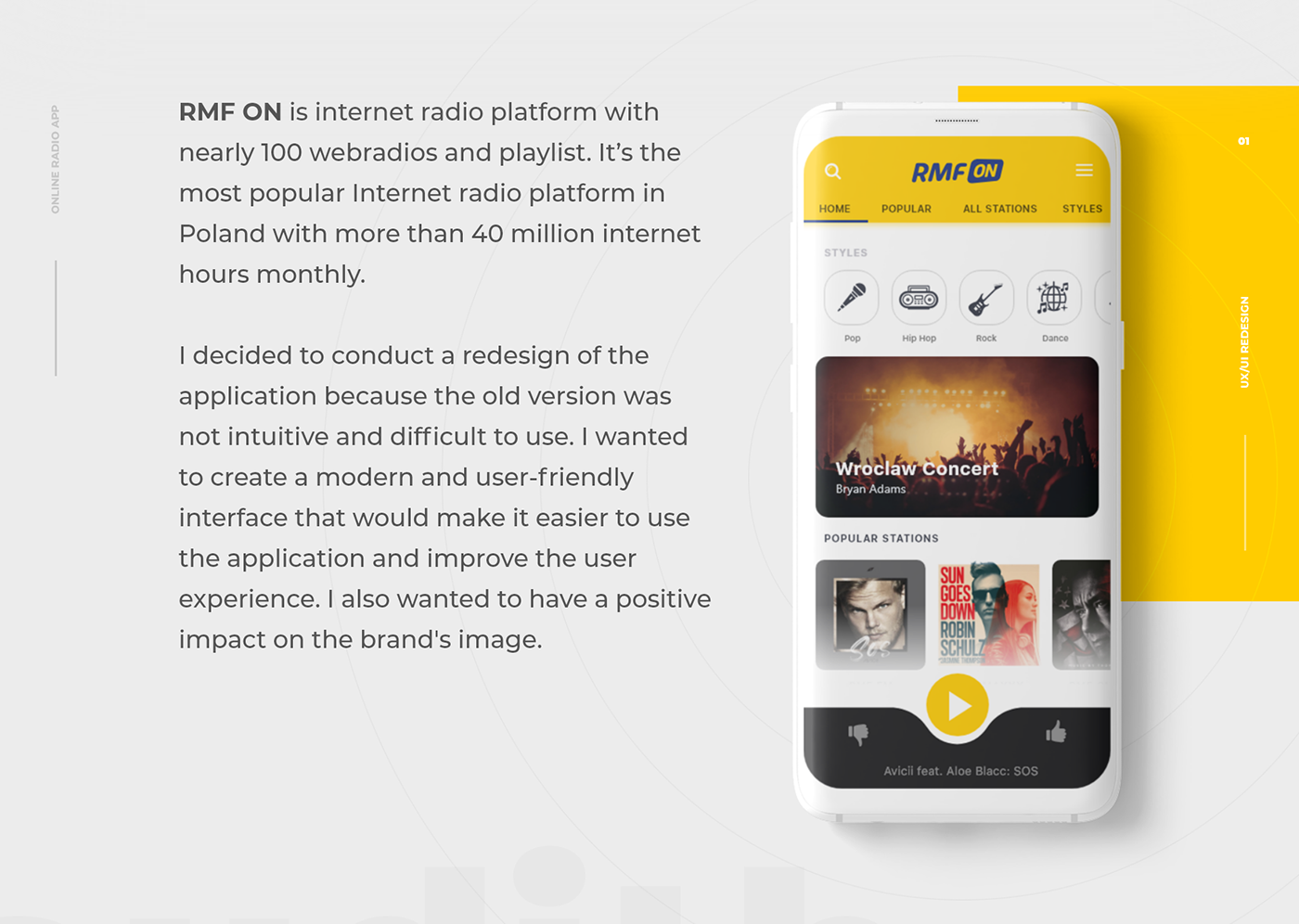 radio app music app application mobile UI ux Online Radio animation  interaction radio application