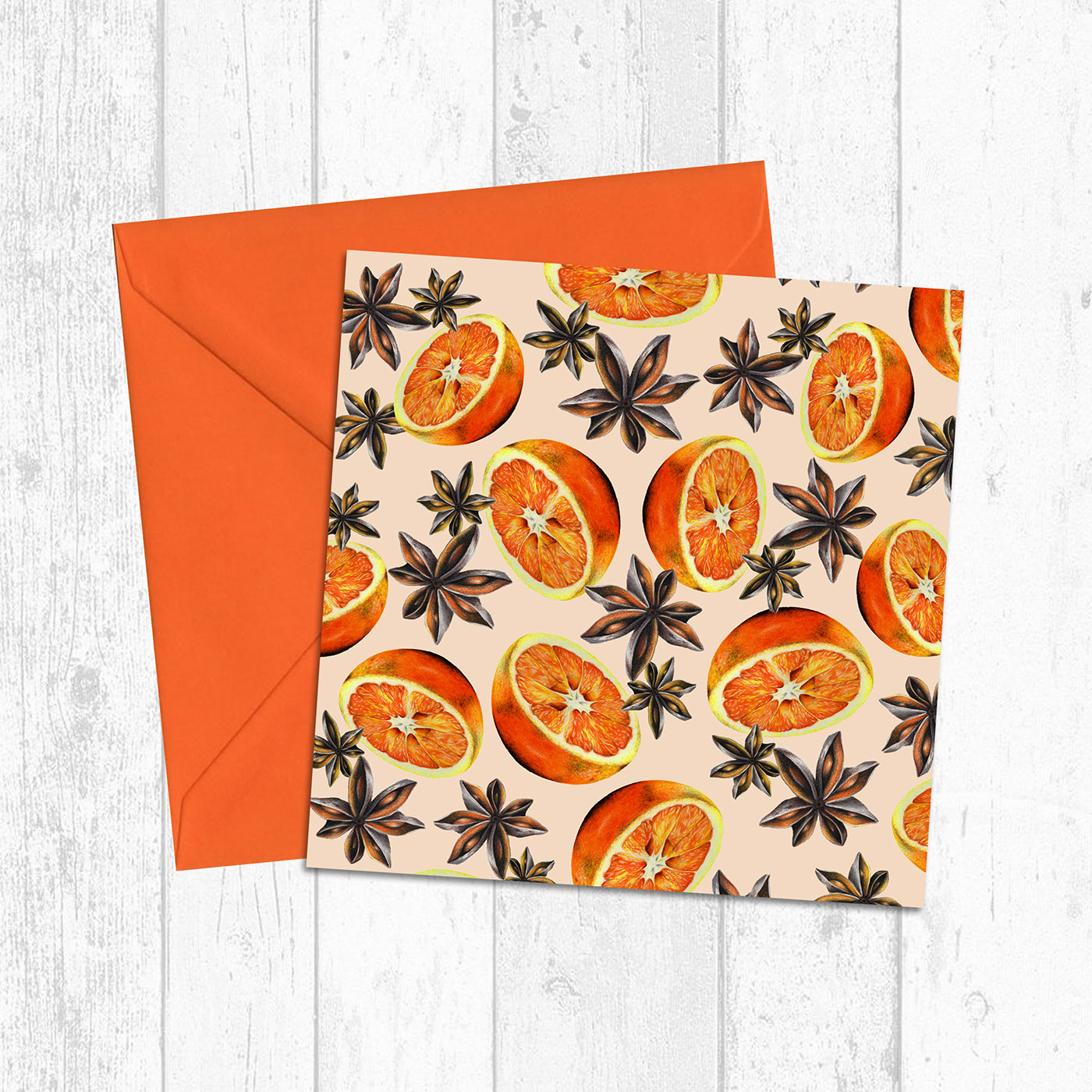 Christmas spices pattern design christmas pattern christmas card Food  holidays herbs Realism