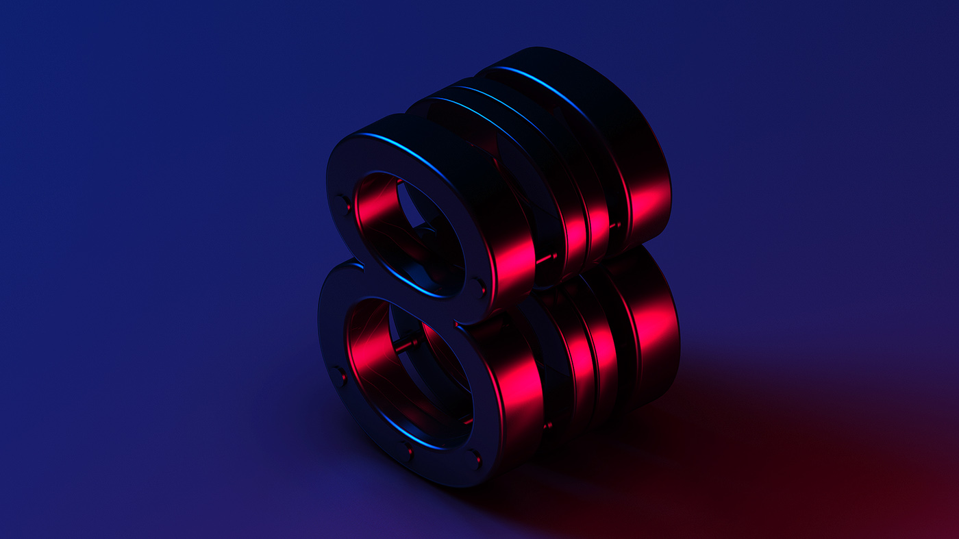36daysoftype type typography   lettering numbers 3D c4d daily challenge letters
