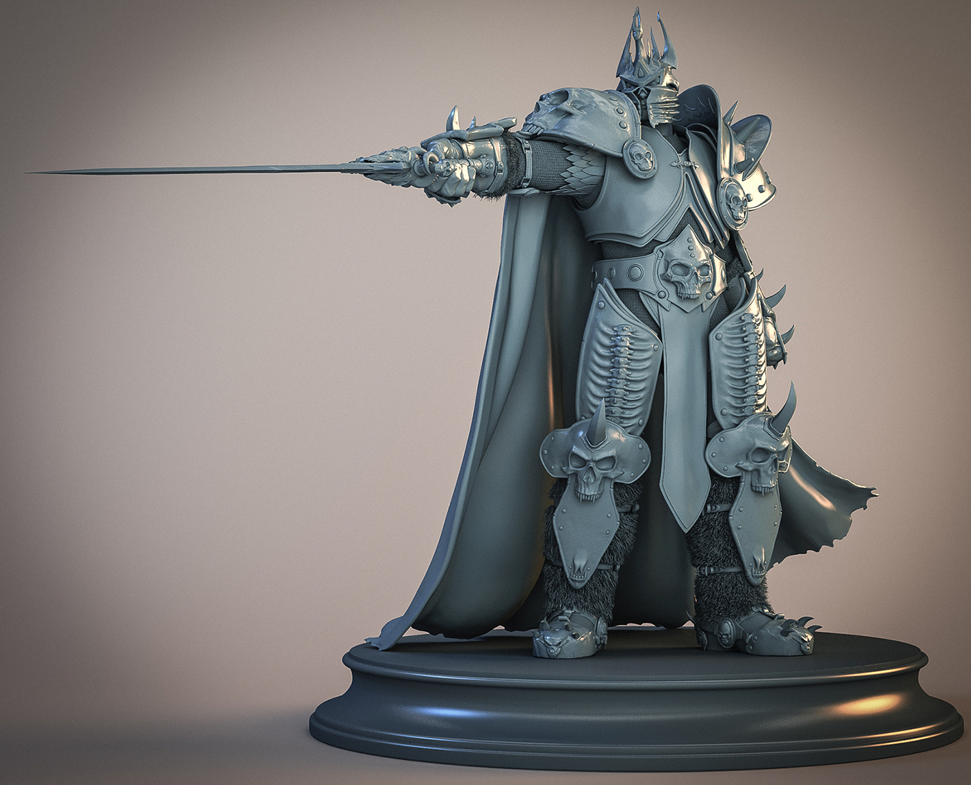 3D Character arthas 3d sculpting 3d modeling