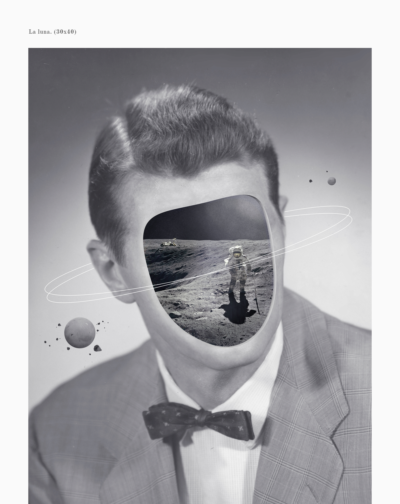 moon kiss LGBT Woolf sea summer sexy astronaut Retro collage manipulation asteroid surreal popsurrealism