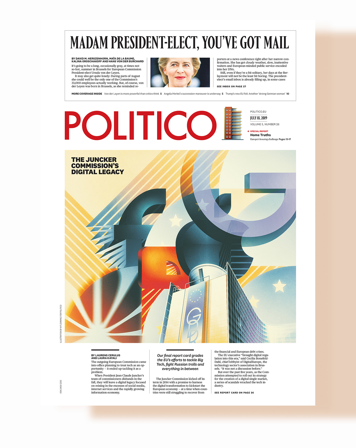 abstract bauhaus concept cover politico europe wflemming constructivism editorial ILLUSTRATION  geometric