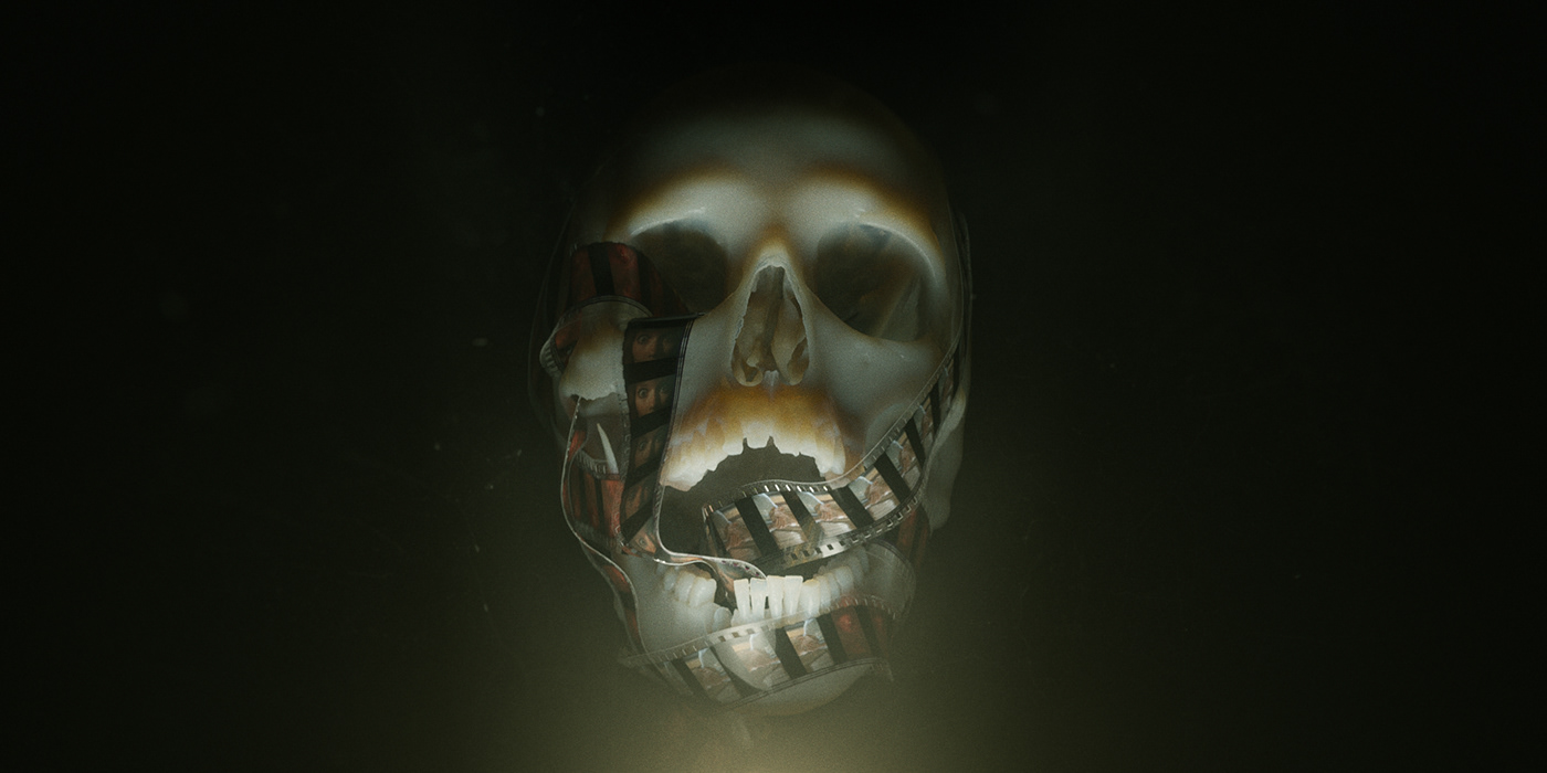 3D after effects animation  Digital Art  motion graphics  title sequence bones dark Film   Terror