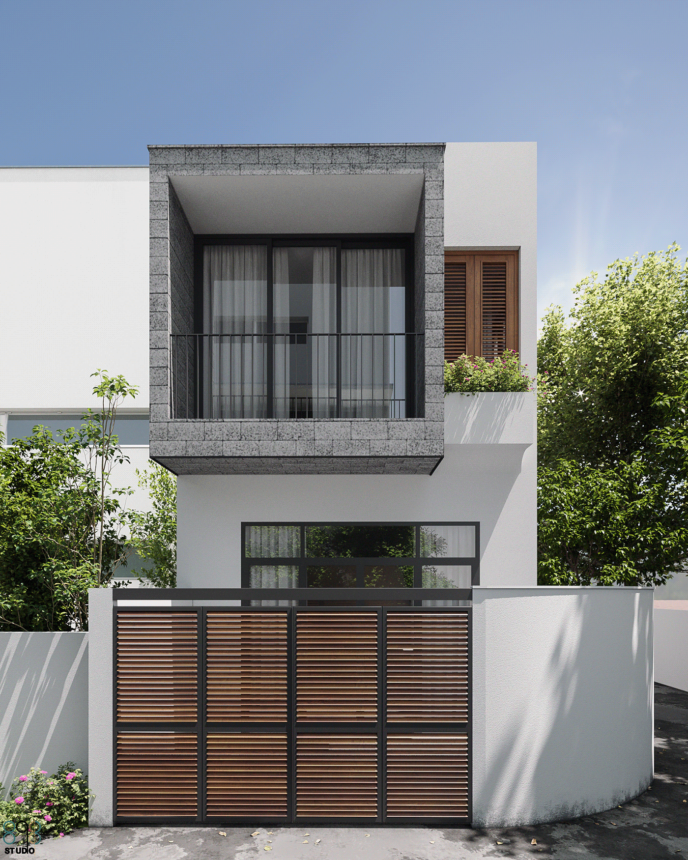 house corona 3dsmax exterior archviz CGI SketchUP vray architecture