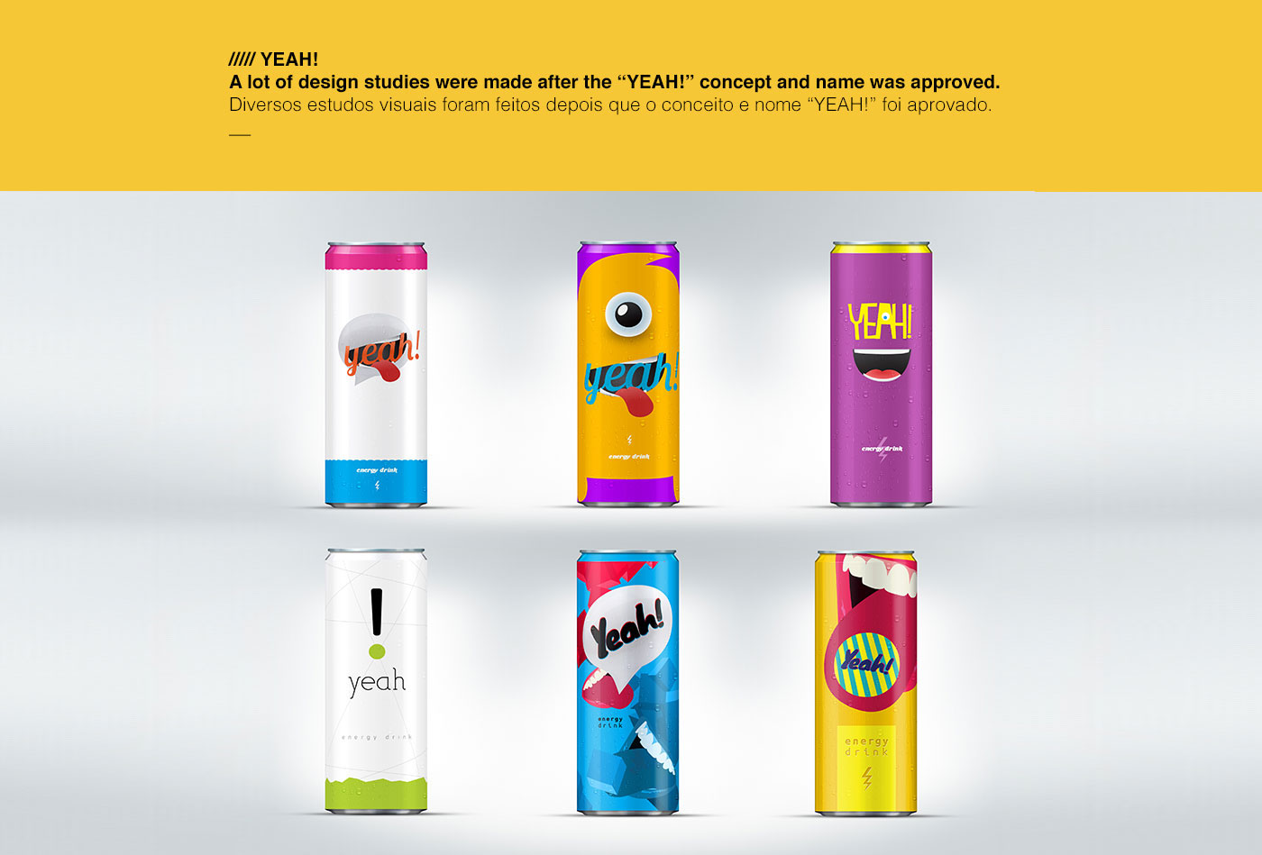 yeah energy drink energético product design  Design de produtos marca branding  pos PDV