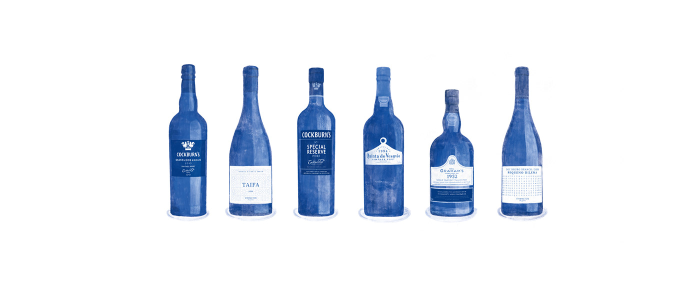 drink wine tiles azulejo Portugal blue bottle ILLUSTRATION  Digital Art  Drawing 