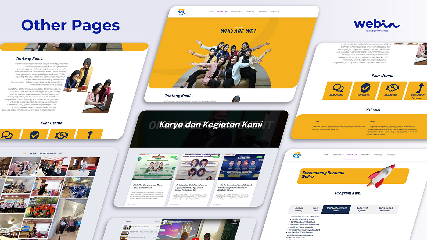 Web Design  UI/UX Website landing page company profile design brand identity marketing  