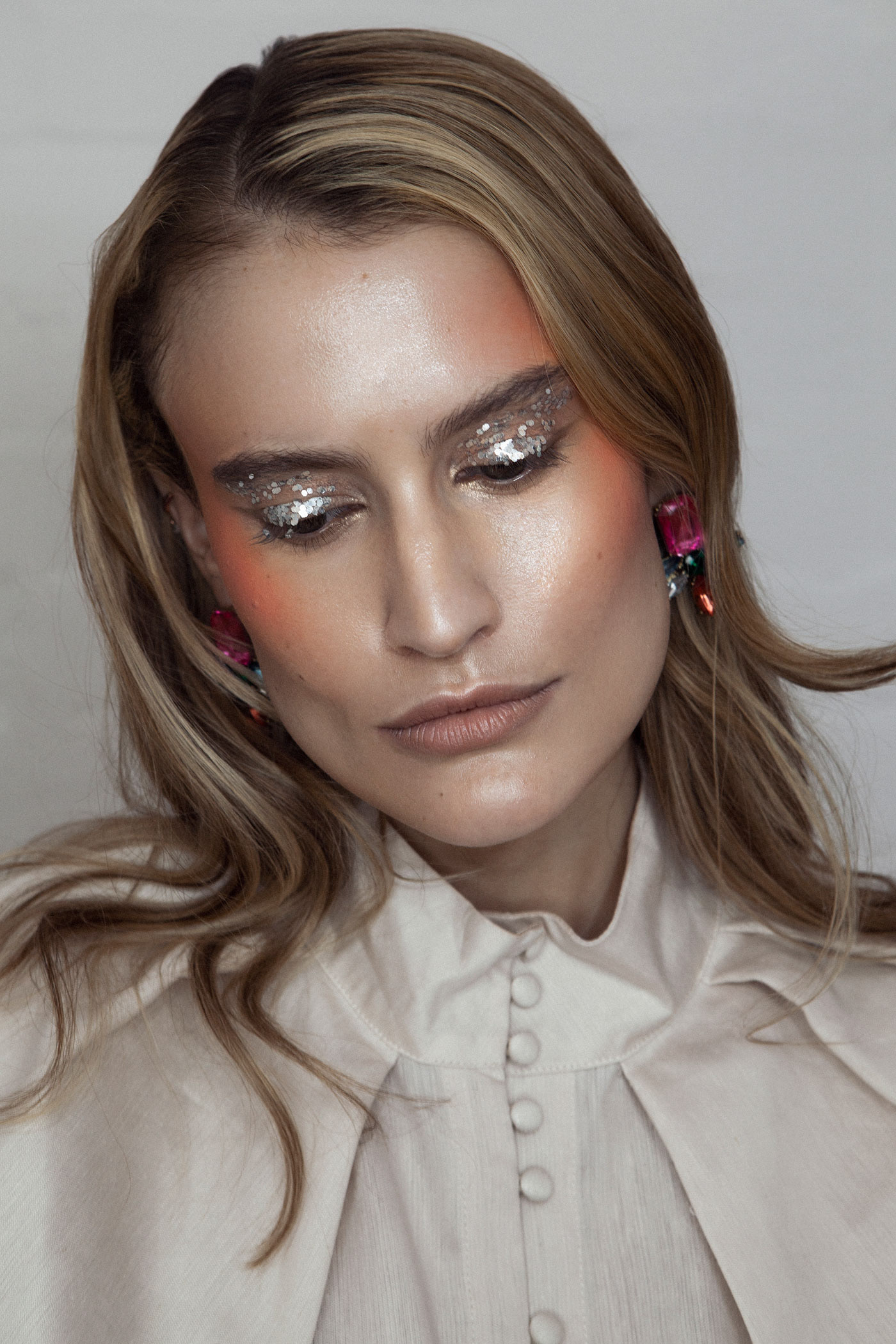 beauty cape town editorial Glitter make it bright makeup pink Studio Photography