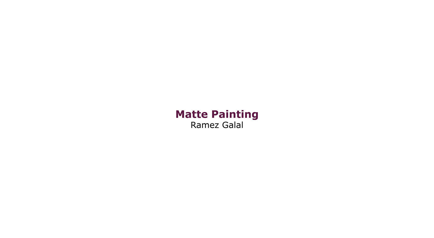 Matte Painting Mattepainting tv show ramez galal mbc design shahid CGI tv