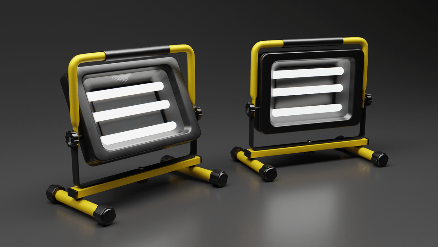 3D blender construction constructionlight floodlight floodlights light model modeling rechargeable light