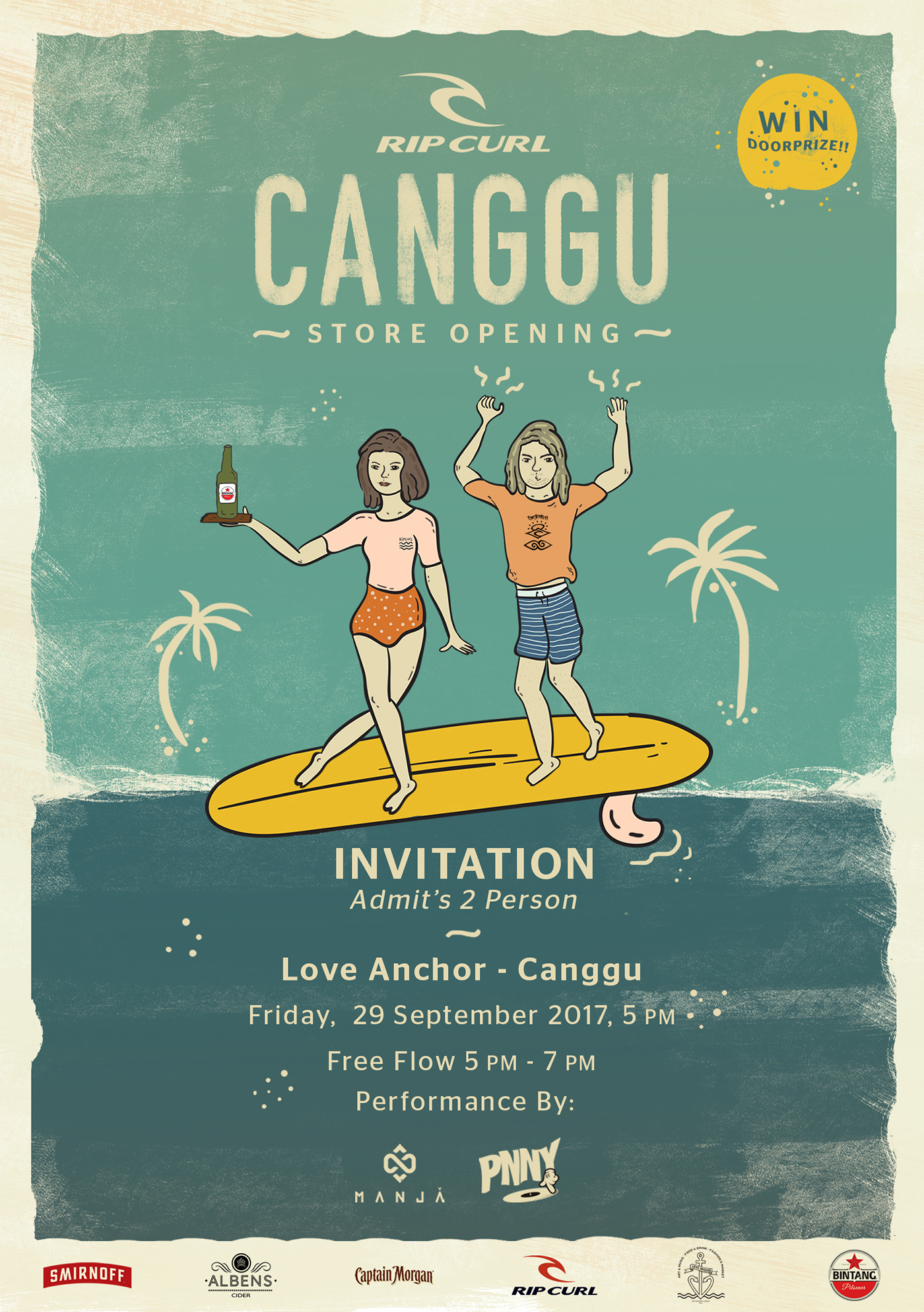 CANGGU  sea beach vibes ILLUSTRATION  artwork bali surfing apparel