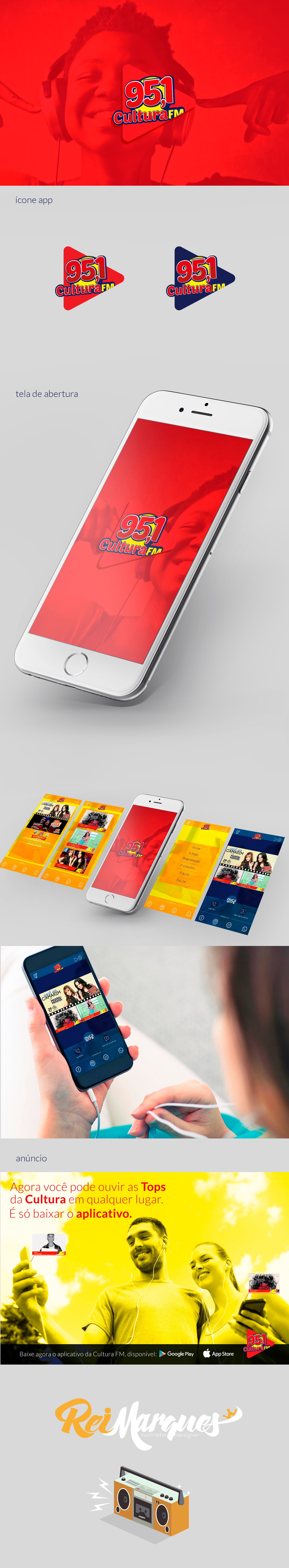 Radio app aplicativo UI music