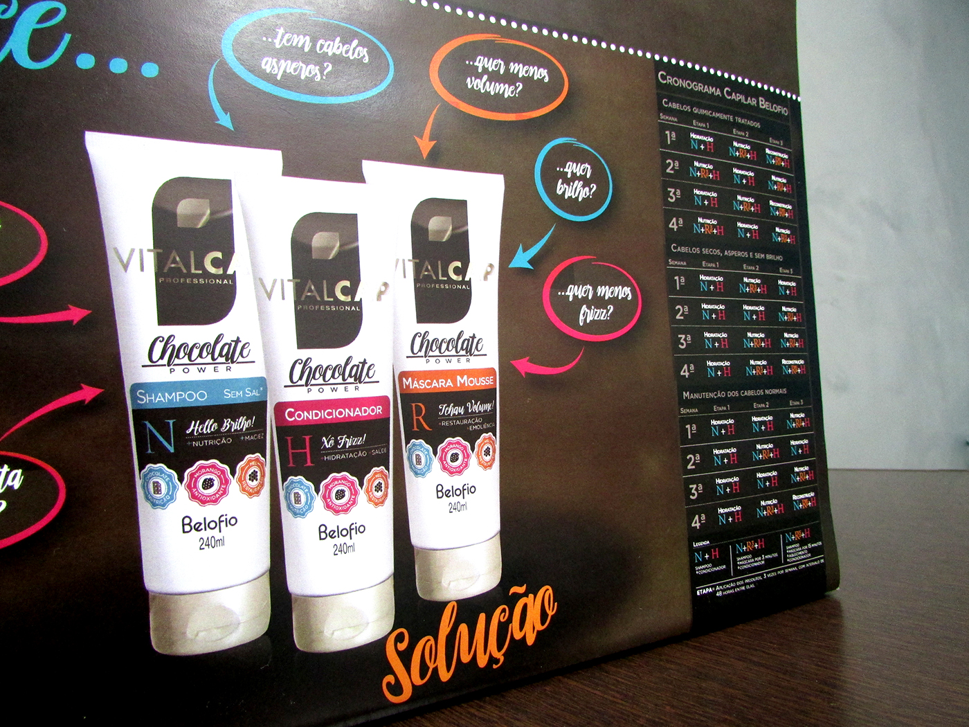 chocolate shampoo packing embalagem set Belofio