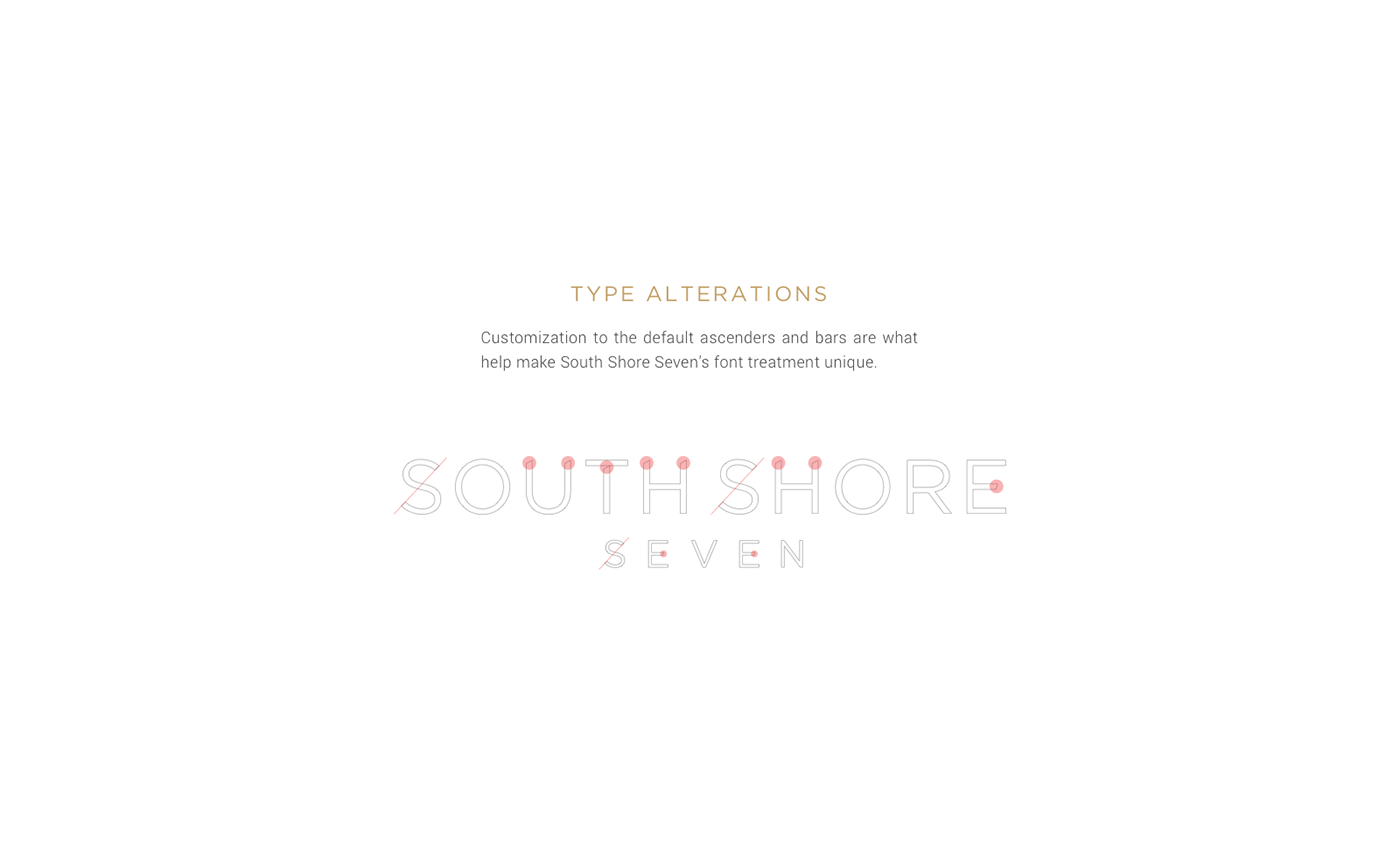 south shore seven luxury High End brand identity logo gold housing