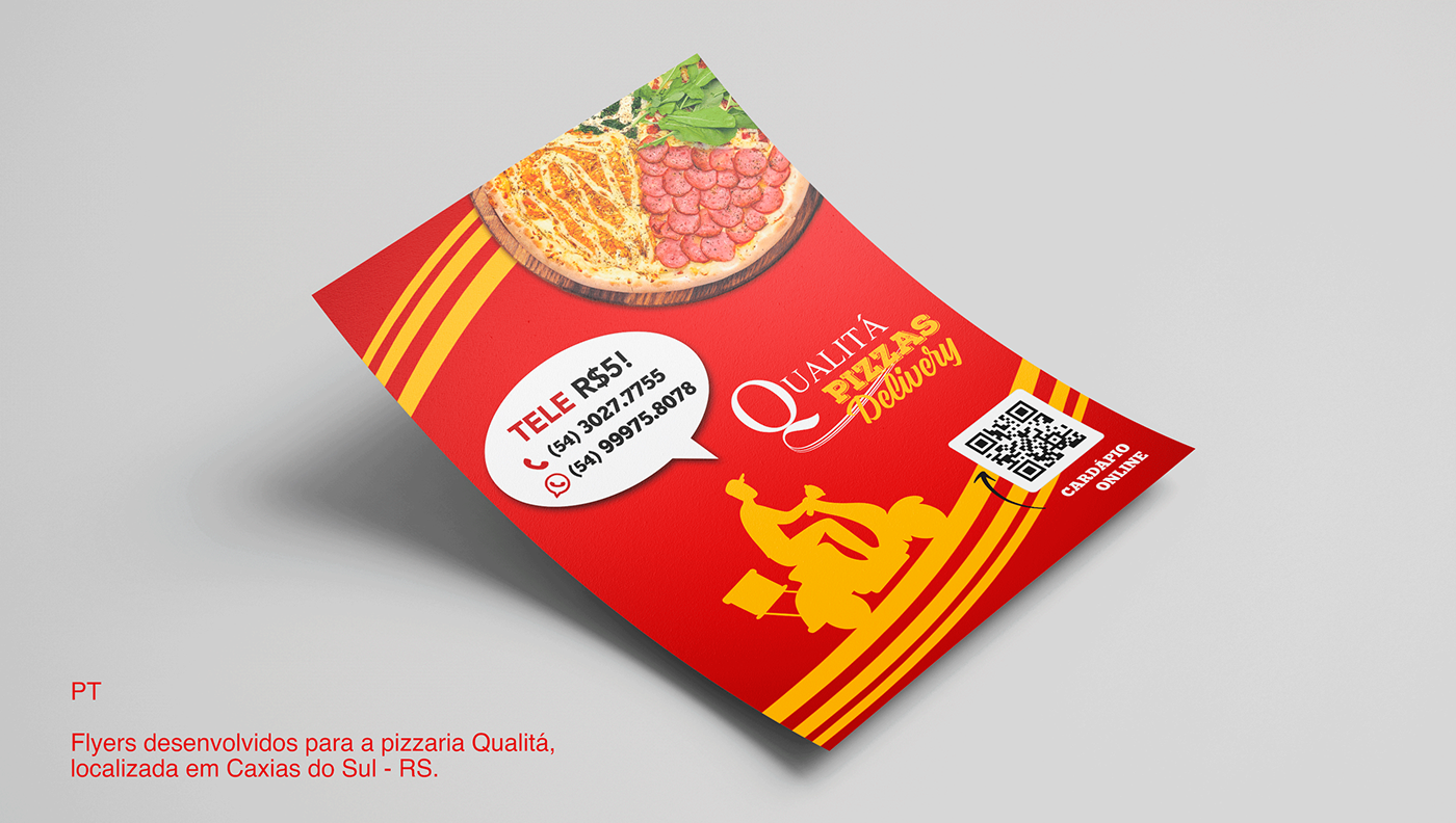 delivery flyer Pizza Pizzas Qualità