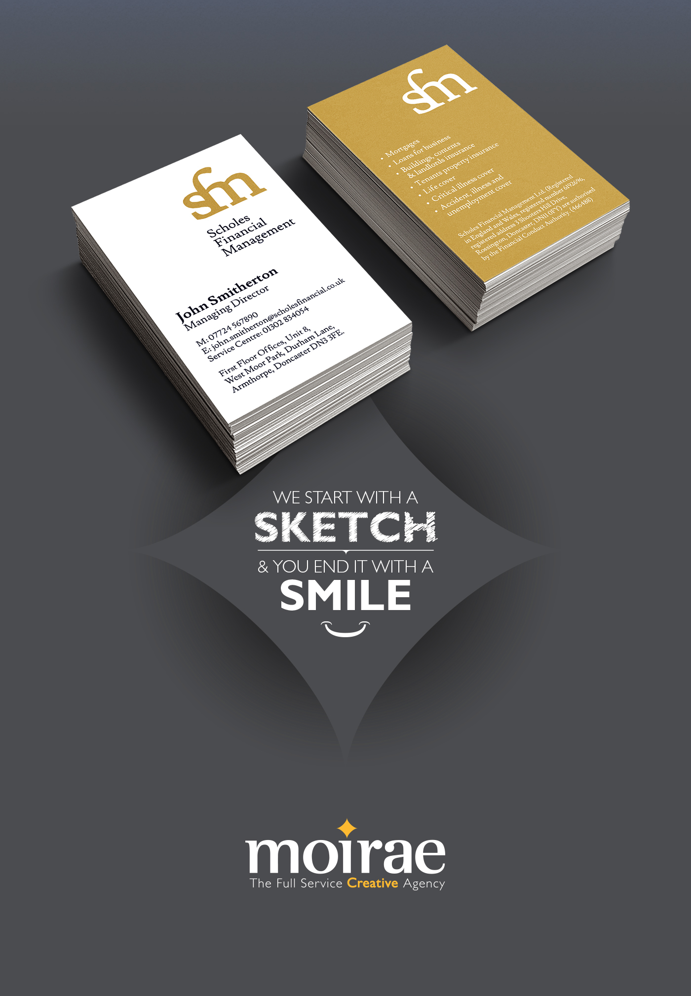 logo print design brand Stationery Logo Design gold blue financial management money colour type font business card