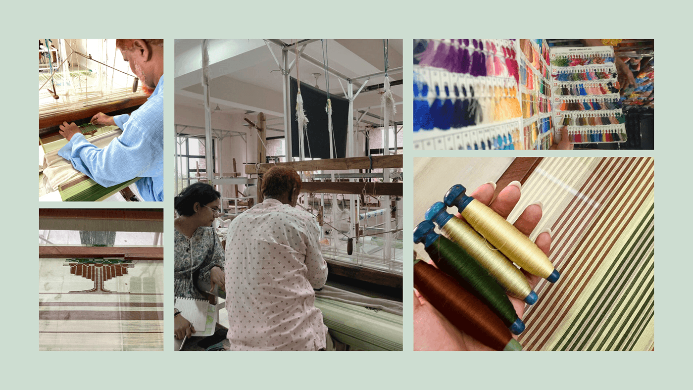 pillow photoshop chanderi textile design  Textiles tablerunner weaving design weaving loom